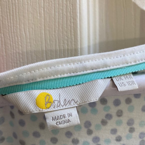 Elegant Polka Dot Dress - Blue and White - Picture 2 of 4